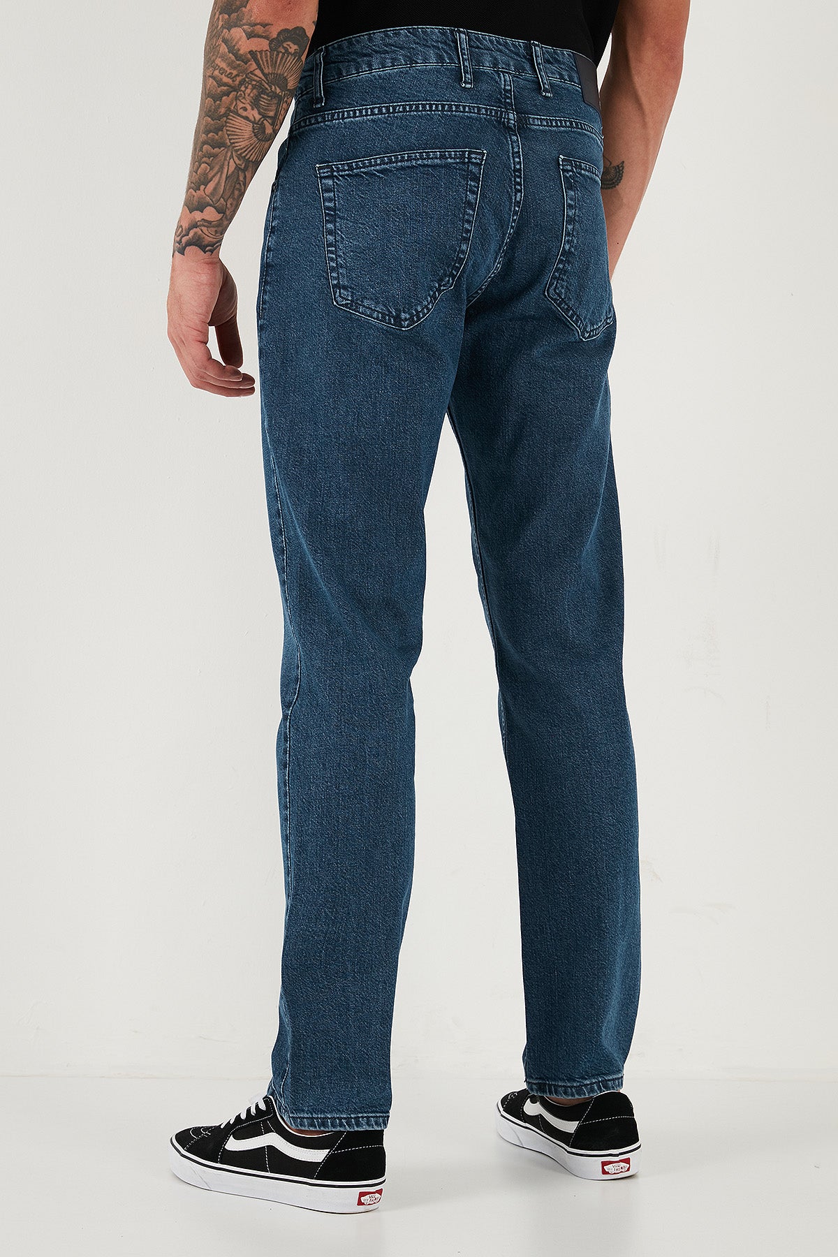 Buratti Pamuklu Comfort Fit Normal Bel Boru Paça Jeans Erkek Kot Pantolon 4400C17TEXAS MAVİ