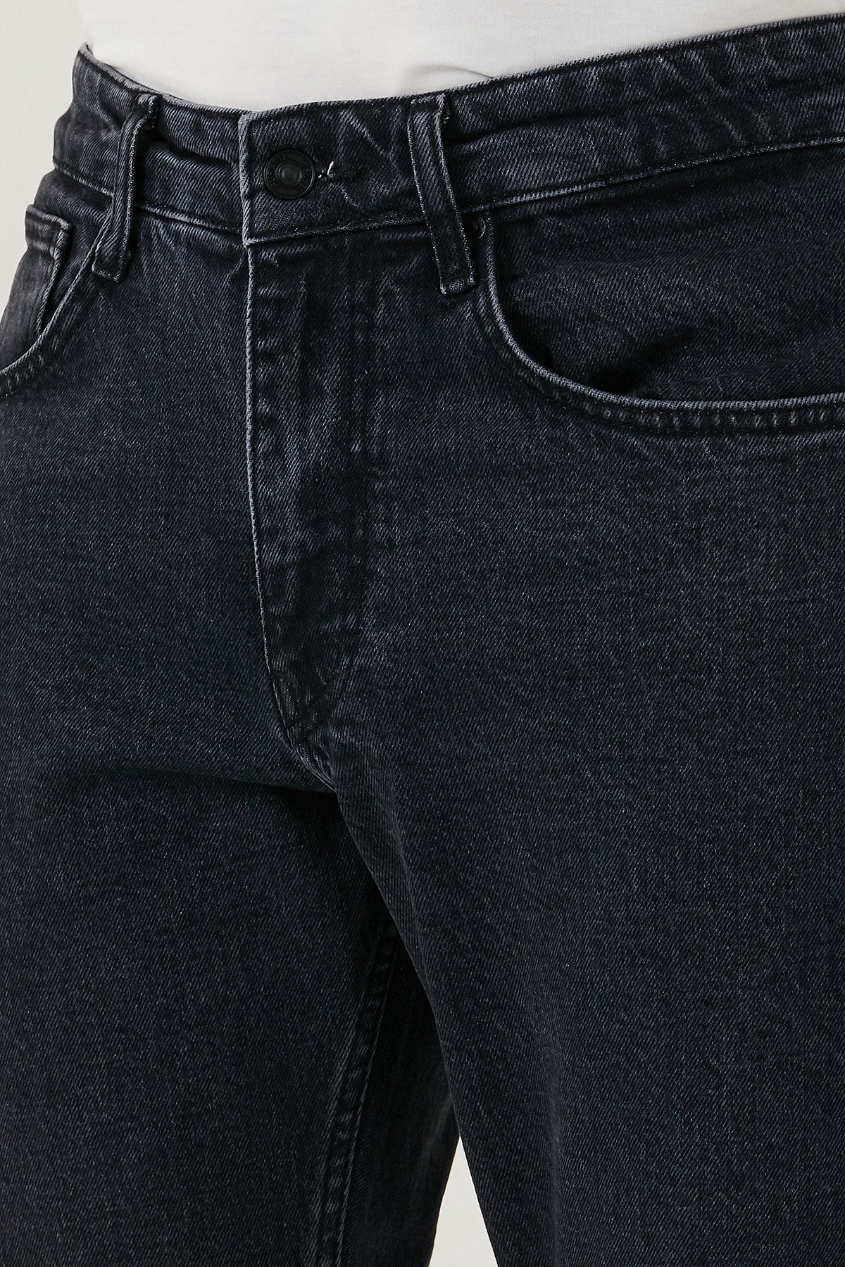 Buratti Pamuklu Comfort Fit Normal Bel Boru Paça Jeans Erkek Kot Pantolon 4400C21TEXAS SİYAH