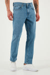 Buratti Streç Pamuklu Comfort Fit Yüksek Bel Boru Paça Jeans Erkek Kot Pantolon 4400S51TEXAS MAVİ