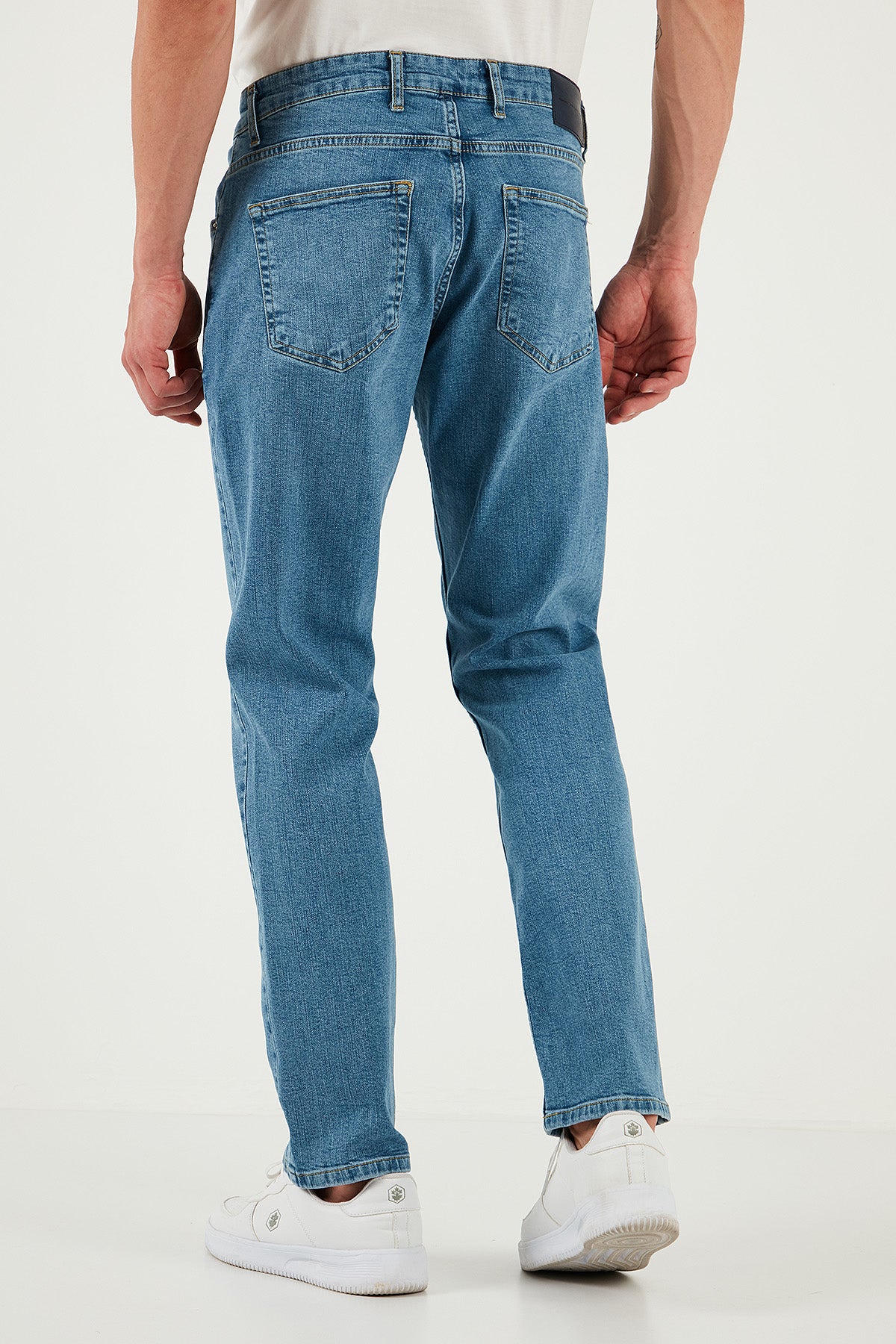 Buratti Streç Pamuklu Comfort Fit Yüksek Bel Boru Paça Jeans Erkek Kot Pantolon 4400S51TEXAS MAVİ