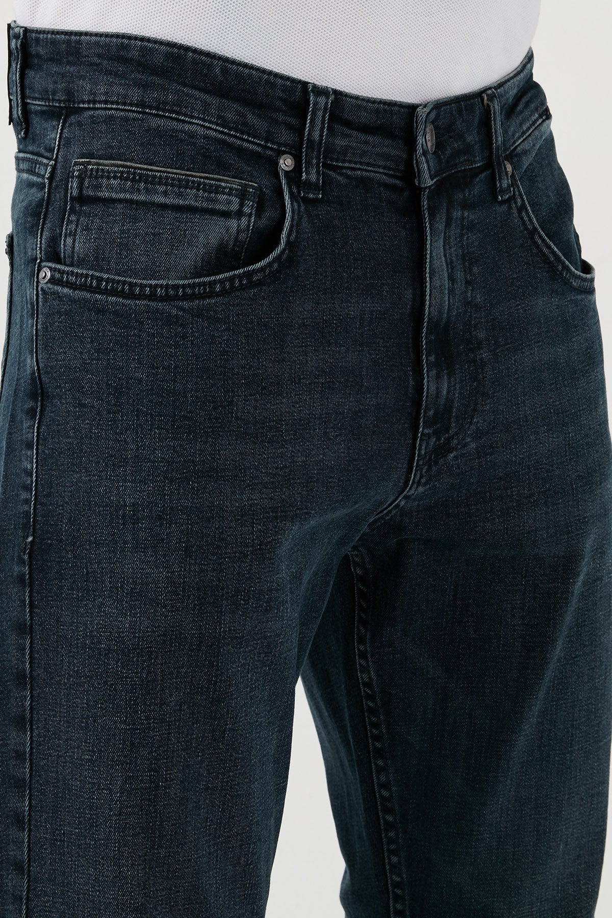 Buratti Pamuklu Yüksek Bel Comfort Fit Boru Paça Jeans Erkek Kot Pantolon 4411J75TEXAS MAVİ