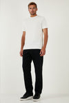 Buratti Streç Pamuklu Comfort Fit Yüksek Bel Boru Paça Jeans Erkek Kot Pantolon 4411S55TEXAS SİYAH