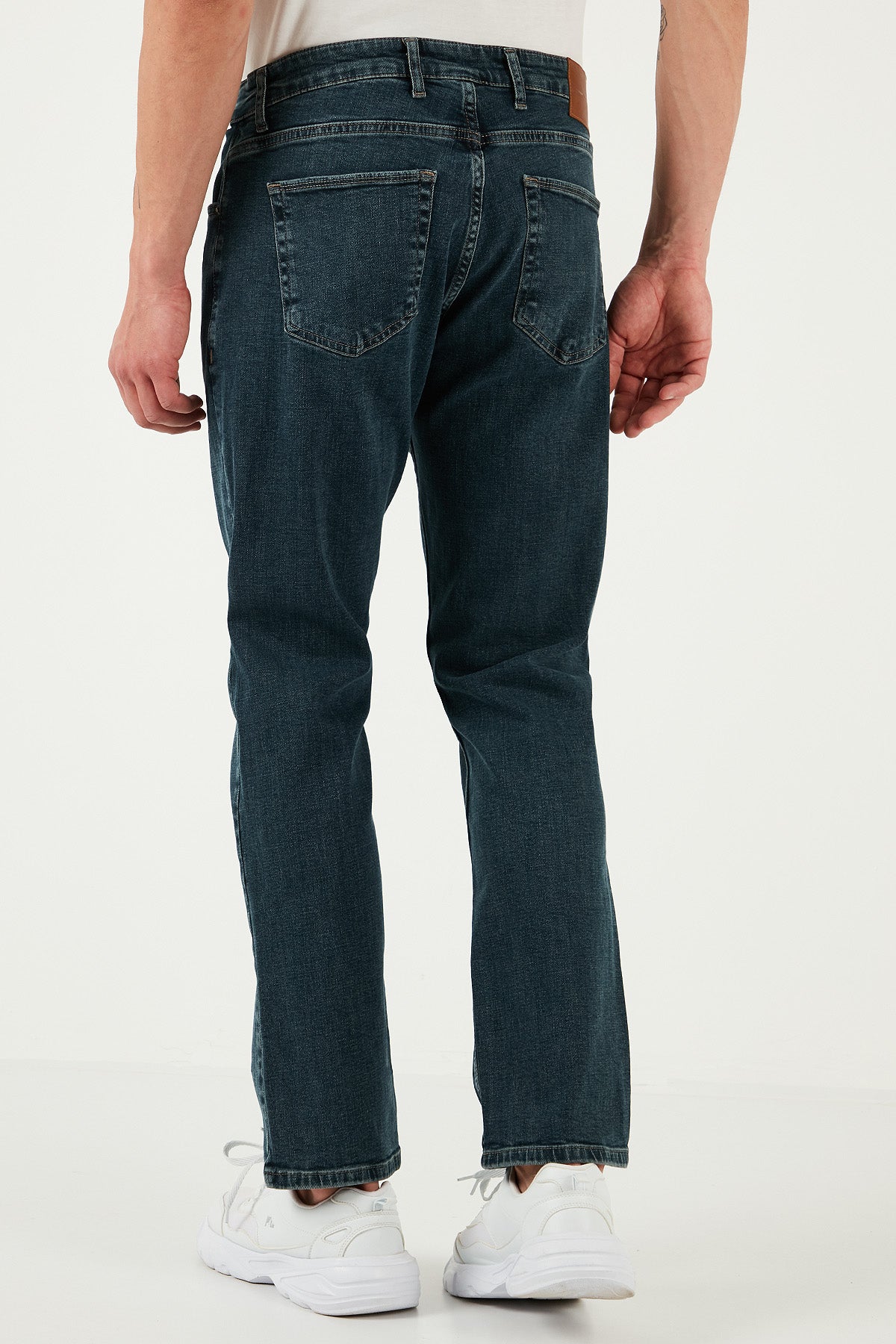 Buratti Pamuklu Comfort Fit Yüksek Bel Boru Paça Jeans Erkek Kot Pantolon 4411S74TEXAS MAVİ