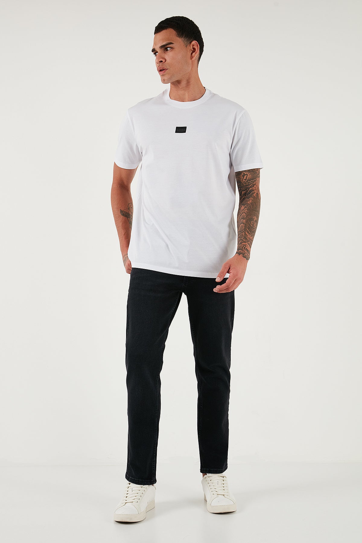 Buratti Streç Pamuklu Comfort Fit Yüksek Bel Boru Paça Jeans Erkek Kot Pantolon 4412C14TEXAS SİYAH