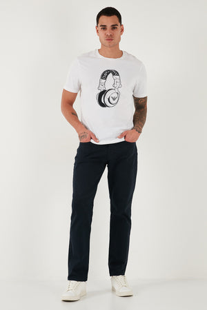 Buratti Pamuklu Comfort Fit Normal Bel Boru Paça Jeans Erkek Kot Pantolon 4412C19TEXAS LACİVERT