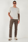 Buratti Pamuklu Comfort Fit Normal Bel Boru Paça Jeans Erkek Kot Pantolon 4412C19TEXAS TOPRAK