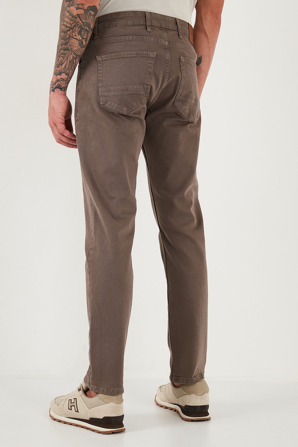 Buratti Pamuklu Comfort Fit Normal Bel Boru Paça Jeans Erkek Kot Pantolon 4412C19TEXAS TOPRAK