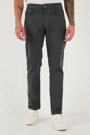 Buratti Pamuklu Comfort Fit Normal Bel Boru Paça Jeans Erkek Kot Pantolon 4412C19TEXAS ANTRASİT