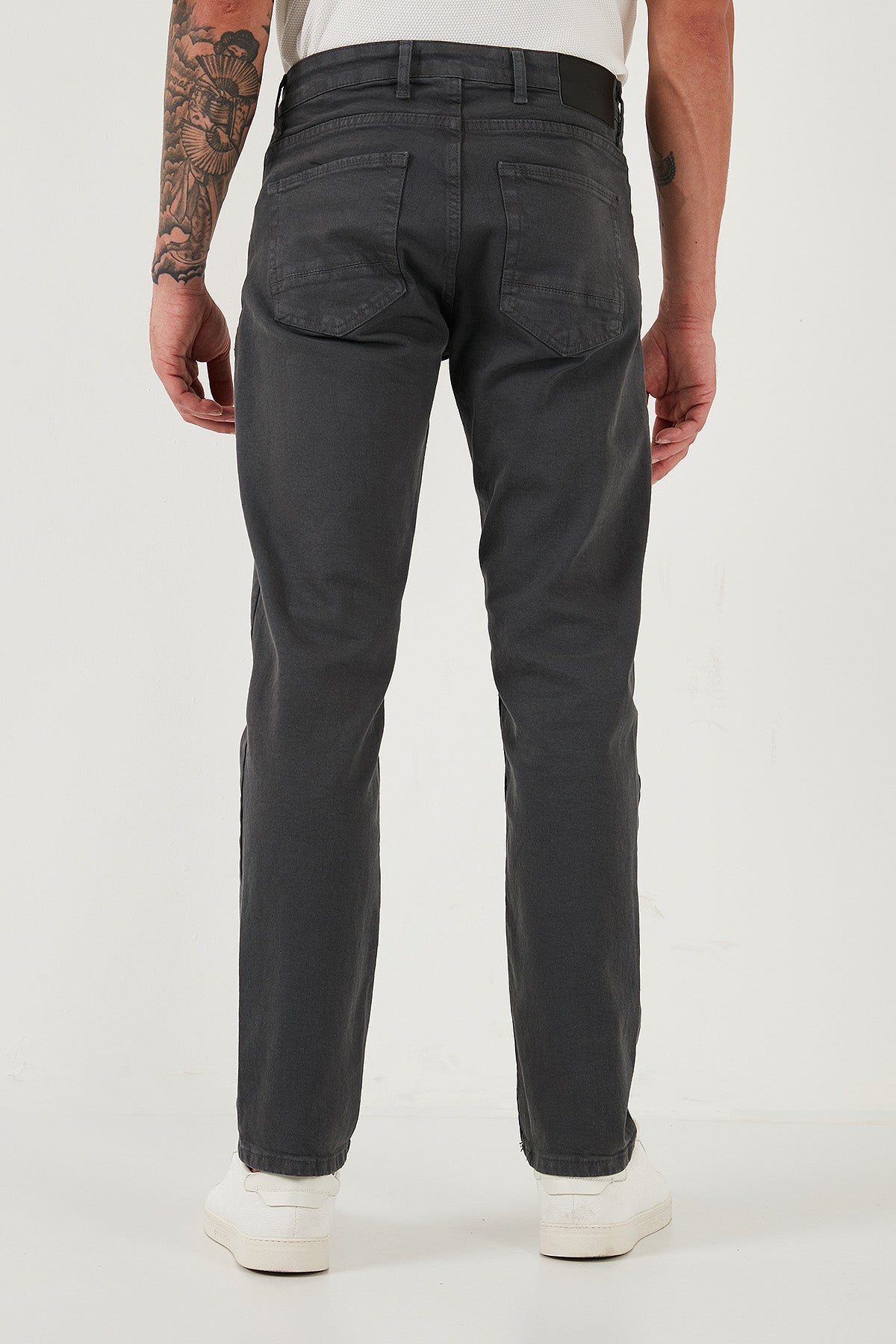 Buratti Pamuklu Comfort Fit Normal Bel Boru Paça Jeans Erkek Kot Pantolon 4412C19TEXAS ANTRASİT