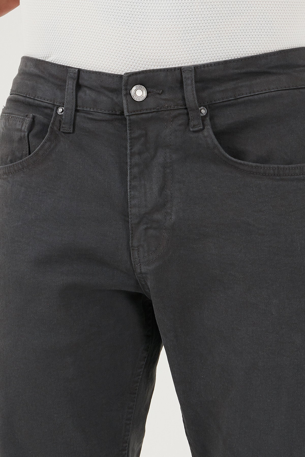 Buratti Pamuklu Comfort Fit Normal Bel Boru Paça Jeans Erkek Kot Pantolon 4412C19TEXAS ANTRASİT