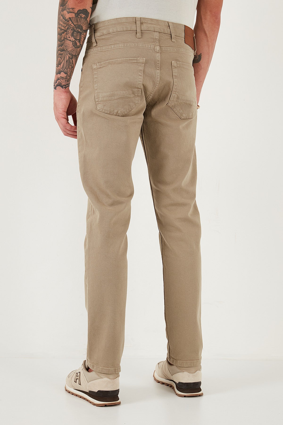 Buratti Pamuklu Comfort Fit Normal Bel Boru Paça Jeans Erkek Kot Pantolon 4412C19TEXAS BEJ