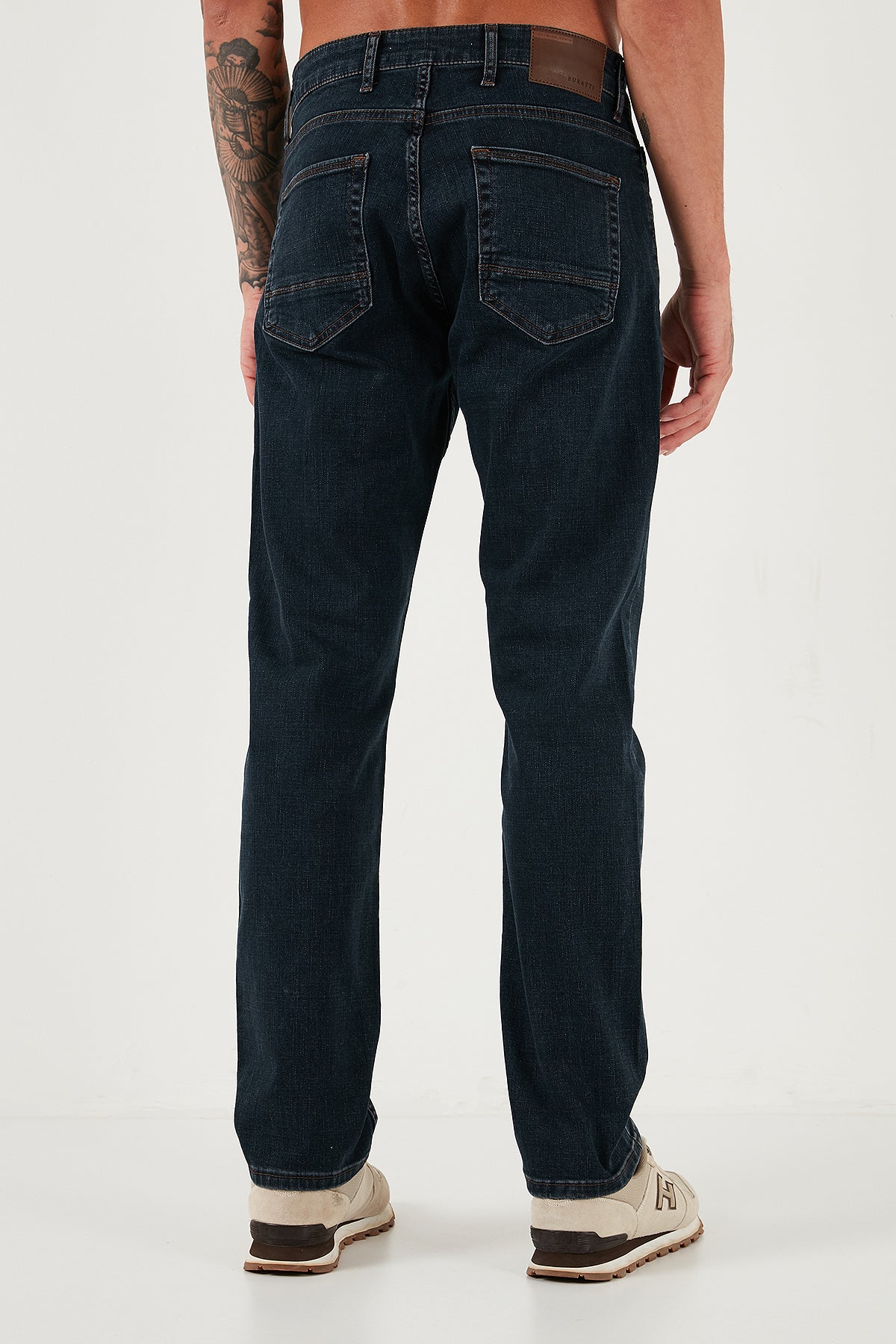Buratti Streç Pamuklu Comfort Fit Yüksek Bel Boru Paça Jeans Erkek Kot Pantolon 4412C25TEXAS MAVİ