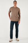 Buratti Streç Pamuklu Comfort Fit Yüksek Bel Boru Paça Jeans Erkek Kot Pantolon 4412C26TEXAS MAVİ