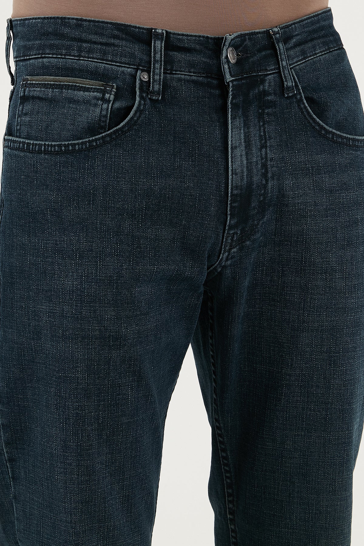 Buratti Streç Pamuklu Comfort Fit Yüksek Bel Boru Paça Jeans Erkek Kot Pantolon 4412C26TEXAS MAVİ