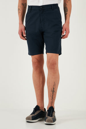 Buratti Pamuklu Slim Tapered Bermuda Erkek Şort 4503S67SMILANO İNDİGO