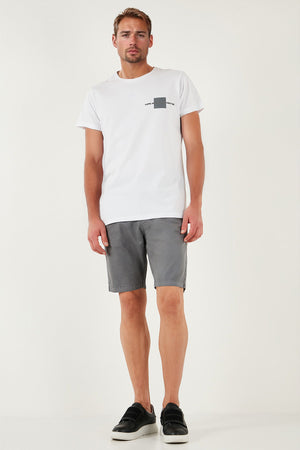 Buratti Pamuklu Slim Tapered Bermuda Erkek Şort 4503S67SMILANO GRİ