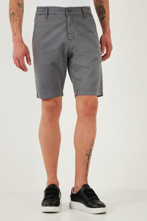 Buratti Pamuklu Slim Tapered Bermuda Erkek Şort 4503S67SMILANO GRİ