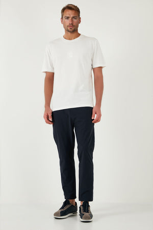 Buratti Slim Fit Lastikli Bel Boru Paça Kemer Detaylı Erkek Pantolon 5543S86JMILANO LACİVERT