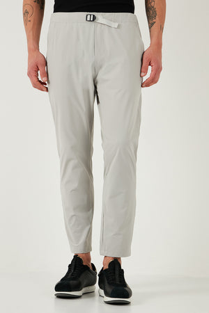 Buratti Slim Fit Lastikli Bel Boru Paça Kemer Detaylı Erkek Pantolon 5543S86JMILANO GRİ