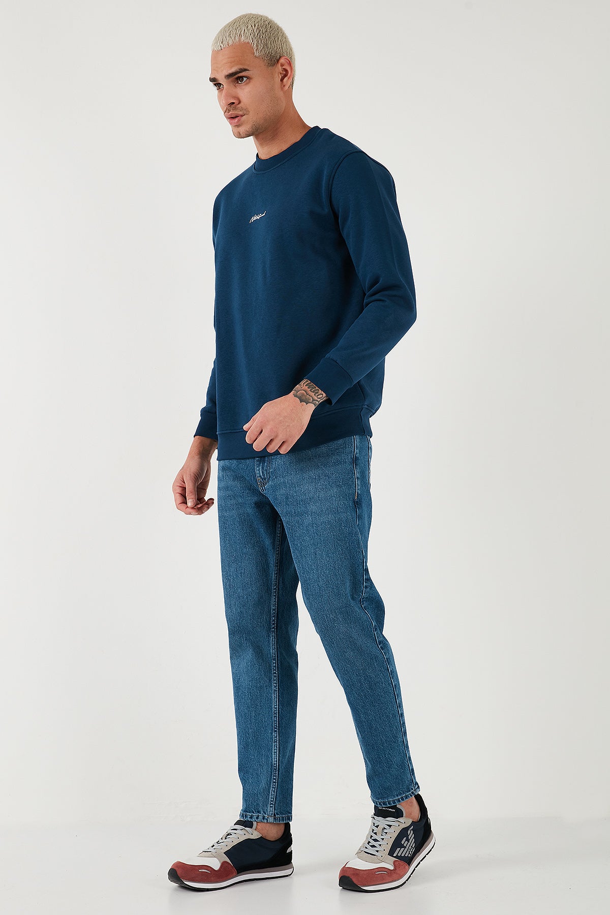 Buratti Streç Pamuklu Slim Fit Normal Bel Boru Paça Jeans Erkek Kot Pantolon 5900S281MILANO MAVİ