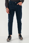 Buratti Streç Pamuklu Slim Fit Normal Bel Boru Paça Jeans Erkek Kot Pantolon 15900S31MILANO LACİVERT