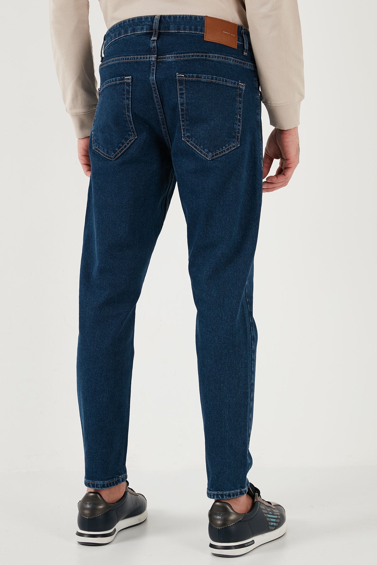 Buratti Streç Pamuklu Slim Fit Normal Bel Boru Paça Jeans Erkek Kot Pantolon 5900S34MILANO LACİVERT