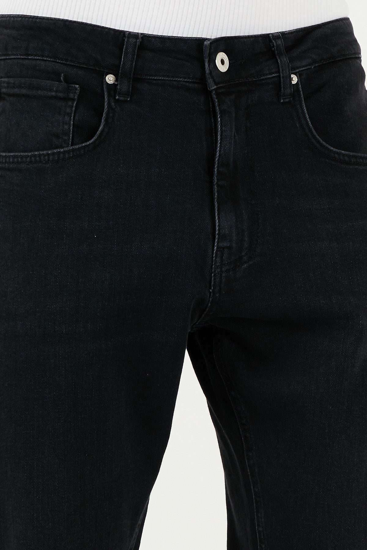 Buratti Streç Pamuklu Slim Fit Normal Bel Boru Paça Jeans Erkek Kot Pantolon 5900S50MILANO SİYAH