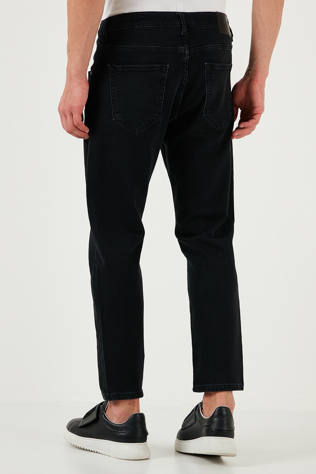 Buratti Streç Pamuklu Slim Fit Normal Bel Boru Paça Jeans Erkek Kot Pantolon 5900S50MILANO SİYAH