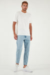 Buratti Streç Pamuklu Slim Fit Normal Bel Boru Paça Jeans Erkek Kot Pantolon 5900S601MILANO AÇIK MAVİ