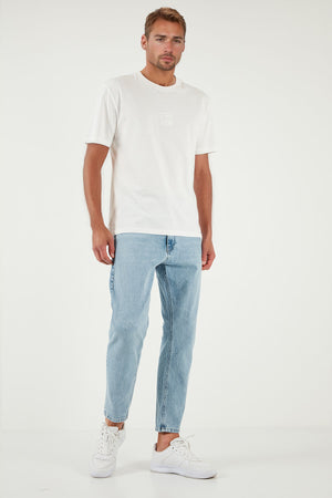 Buratti Streç Pamuklu Slim Fit Normal Bel Boru Paça Jeans Erkek Kot Pantolon 5900S601MILANO AÇIK MAVİ