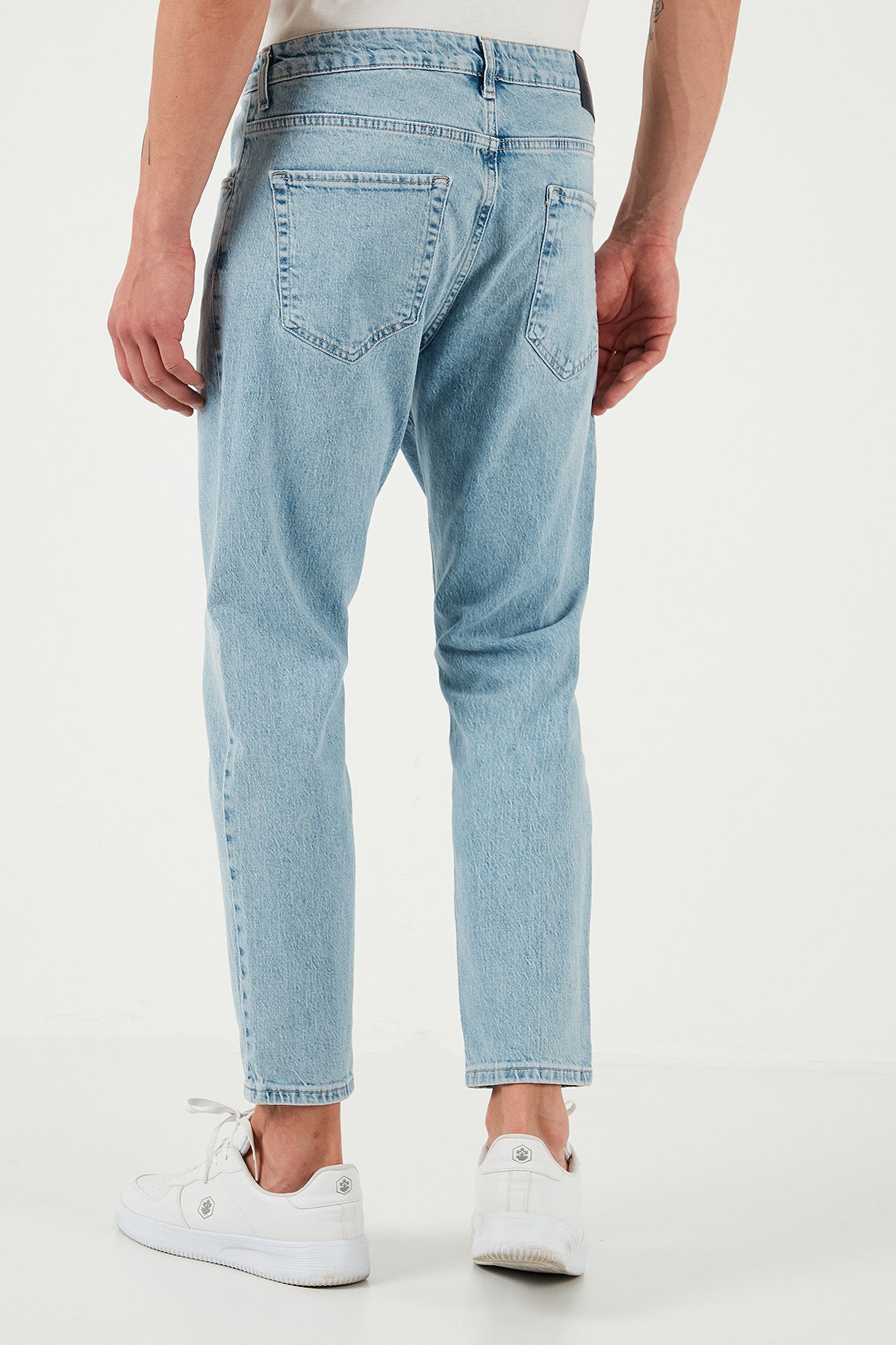 Buratti Streç Pamuklu Slim Fit Normal Bel Boru Paça Jeans Erkek Kot Pantolon 5900S601MILANO AÇIK MAVİ