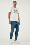 Buratti Streç Pamuklu Slim Fit Normal Bel Boru Paça Jeans Erkek Kot Pantolon 5900S60MILANO MAVİ