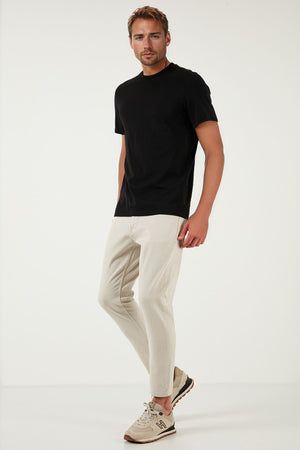 Buratti Pamuklu Slim Tapared Normal Bel Daralan Paça Jeans Erkek Kot Pantolon 5900S66MILANO NATUREL