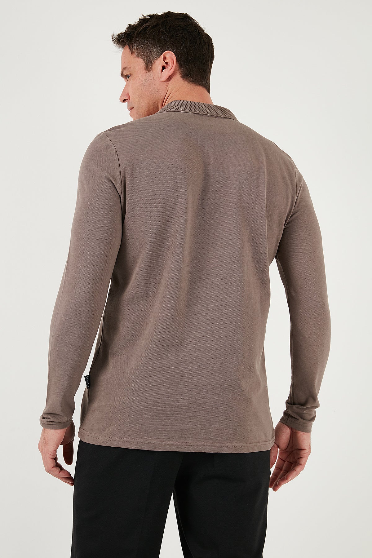 Buratti Pamuklu Slim Fit Yarım Fermuarlı Polo Yaka Erkek Sweat 5903010 TOPRAK