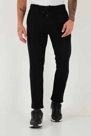Buratti Pamuklu Regular Fit Normal Bel Şardonlu Erkek Eşofman Altı 5908040 SİYAH