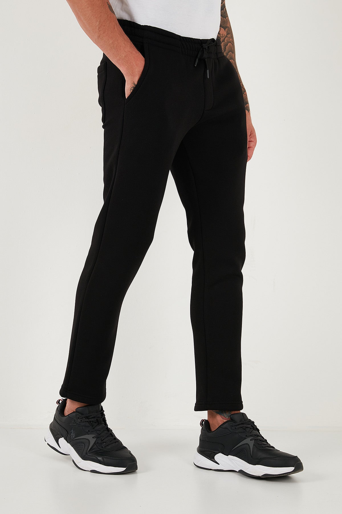 Buratti Pamuklu Regular Fit Normal Bel Şardonlu Erkek Eşofman Altı 5908040 SİYAH