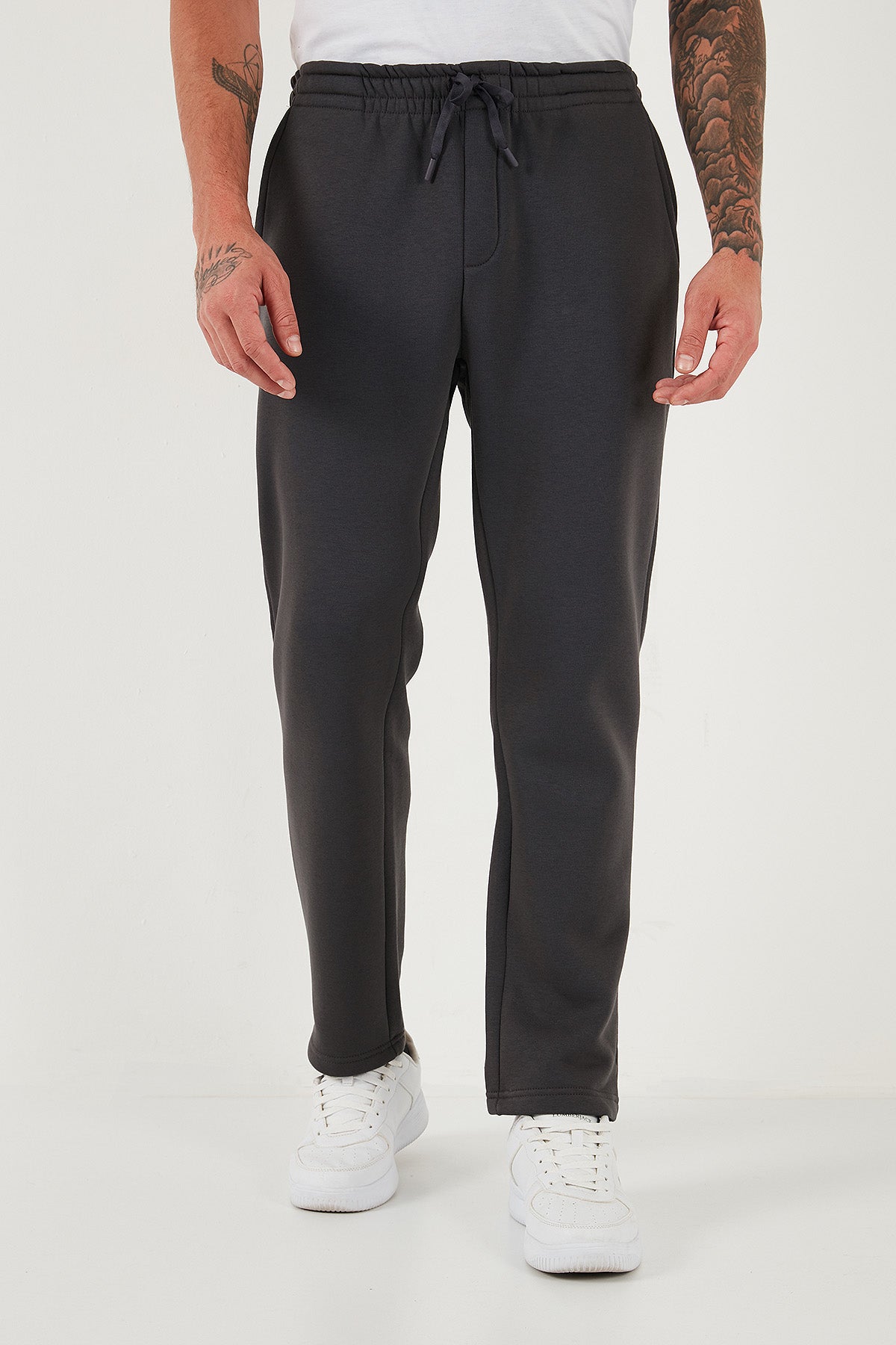 Buratti Pamuklu Regular Fit Normal Bel Şardonlu Erkek Eşofman Altı 5908040 ANTRASİT