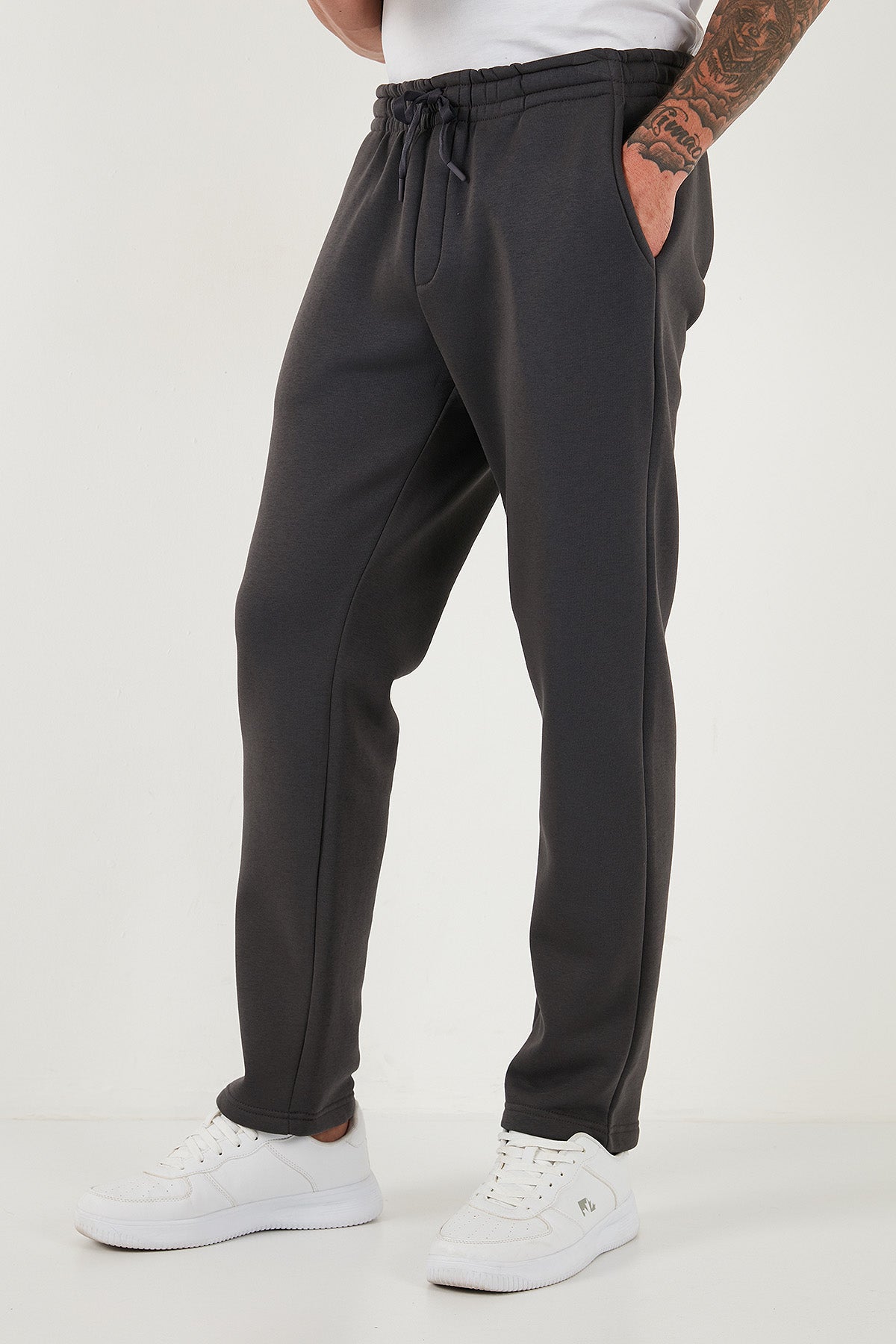 Buratti Pamuklu Regular Fit Normal Bel Şardonlu Erkek Eşofman Altı 5908040 ANTRASİT