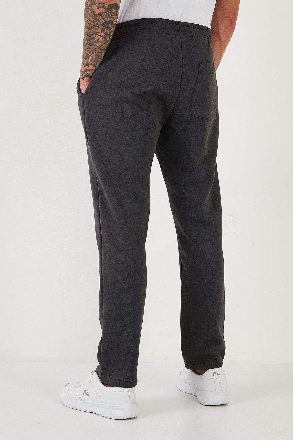 Buratti Pamuklu Regular Fit Normal Bel Şardonlu Erkek Eşofman Altı 5908040 ANTRASİT