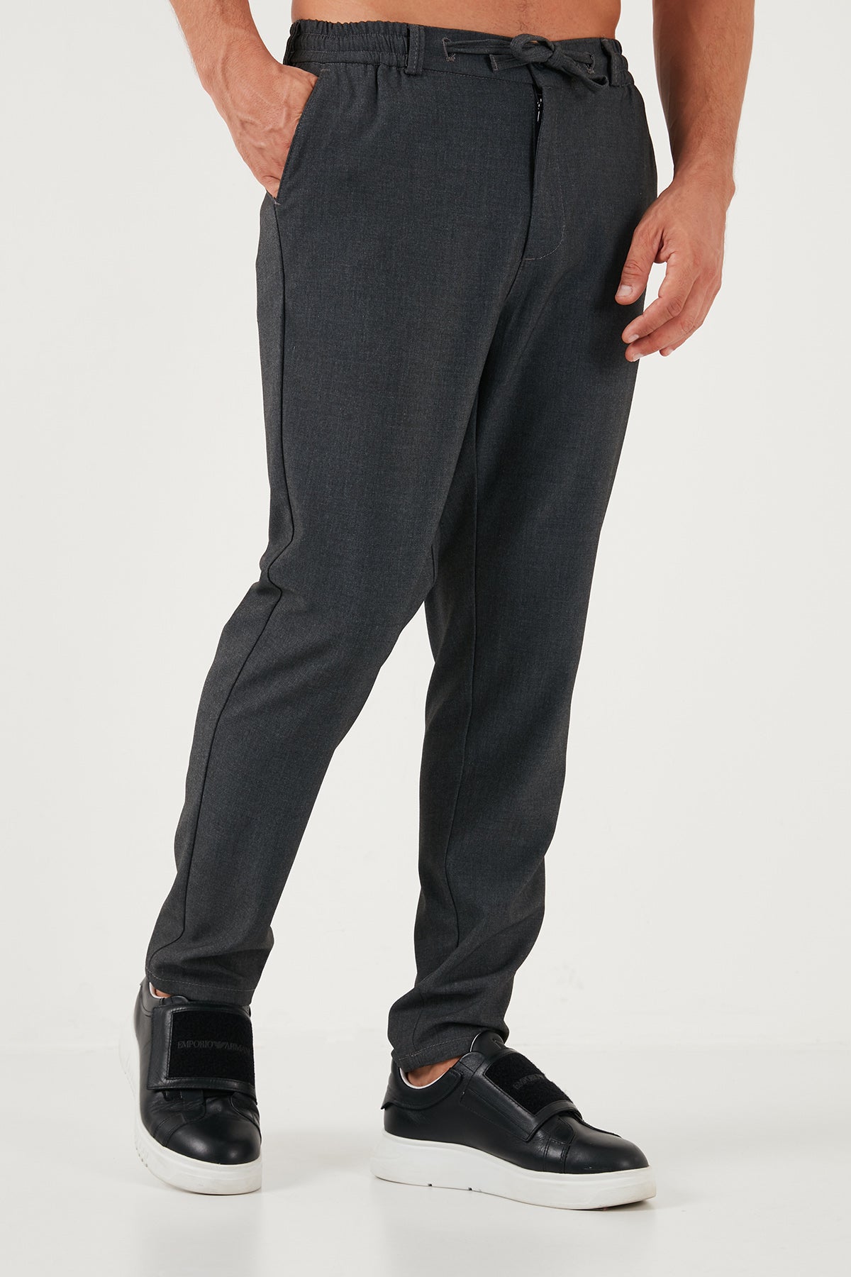 Buratti Slim Fit Normal Bel Düz Paça Erkek Pantolon 6134516 GRİ