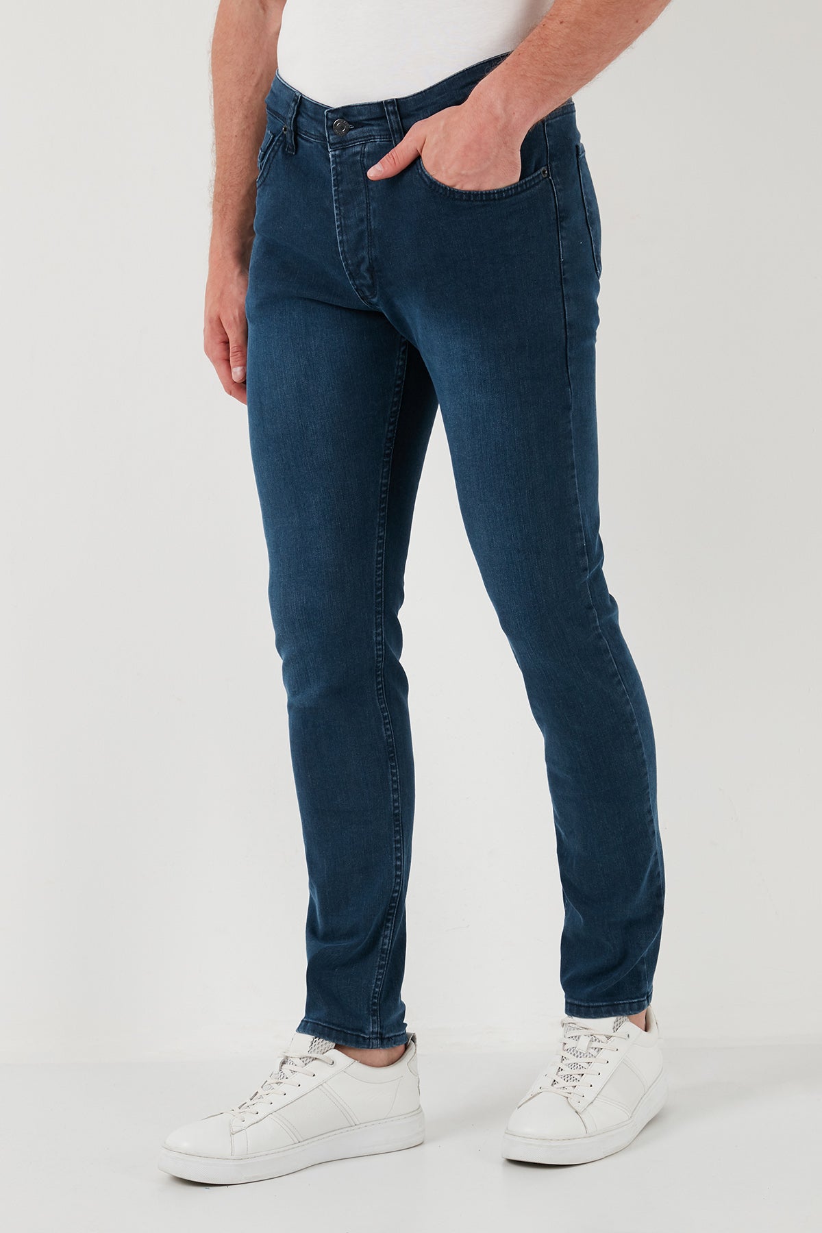 Buratti Yüksek Bel Slim Fit Jeans Erkek Kot Pantolon 6440305 KOYU LACİVERT