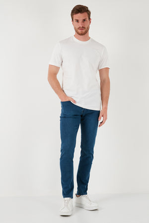 Buratti Yüksek Bel Slim Fit Jeans Erkek Kot Pantolon 6440305 KOYU MAVİ