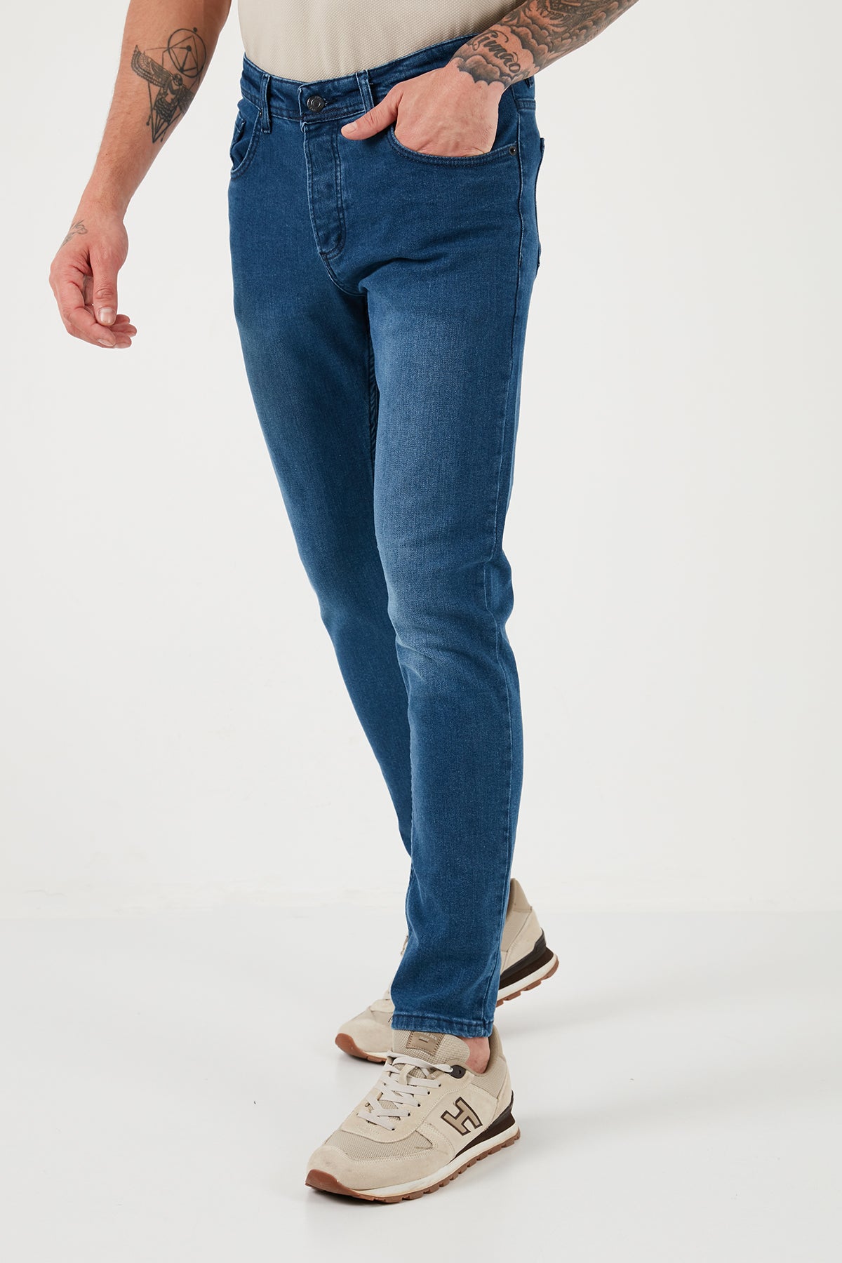 Buratti Pamuklu Yüksek Bel Slim Fit Jeans Erkek Kot Pantolon 6440305 AÇIK MAVİ