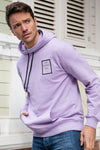 Buratti Slim Fit Baskılı Kapüşonlu Kanguru Cepli Pamuklu Erkek Sweat 5414015 LİLA