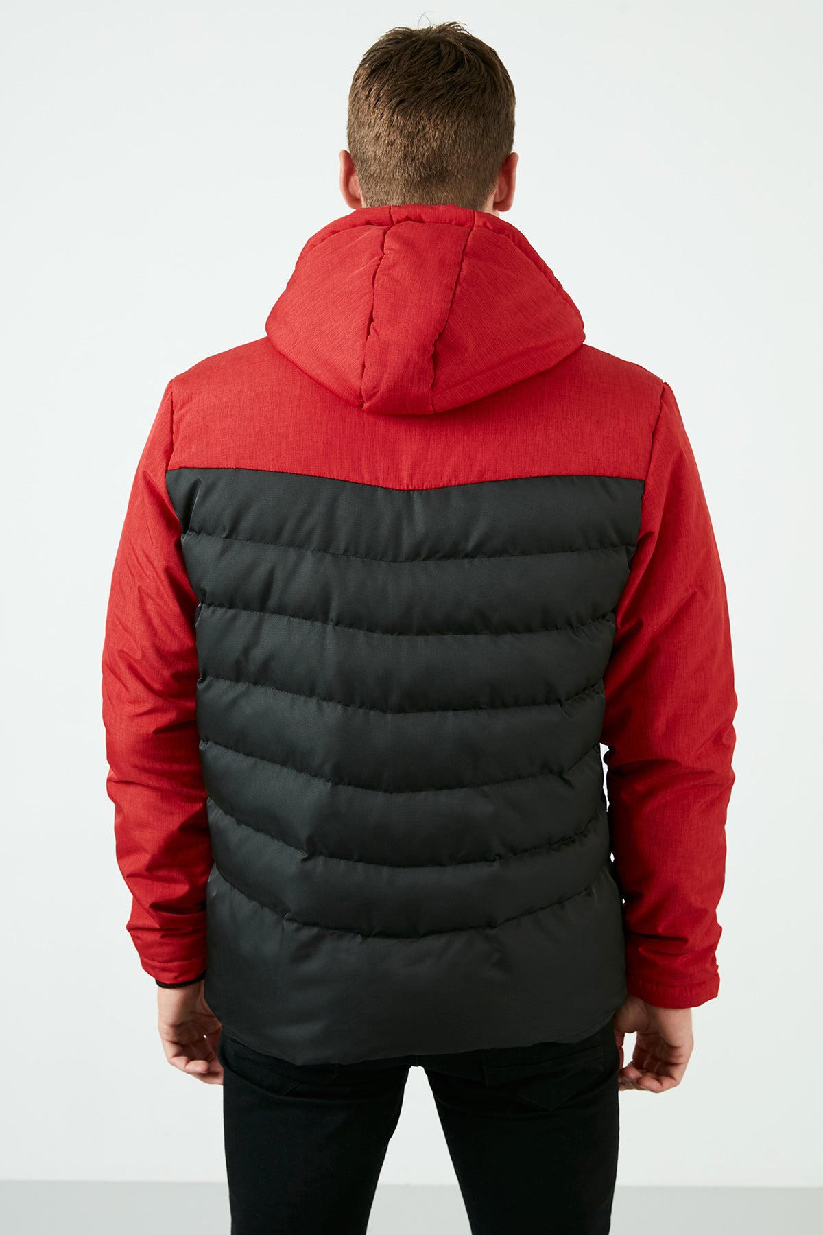 Buratti Slim Fit Kapüşonlu Cepli % 100 Pamuk Erkek Mont 5712070 KIRMIZI