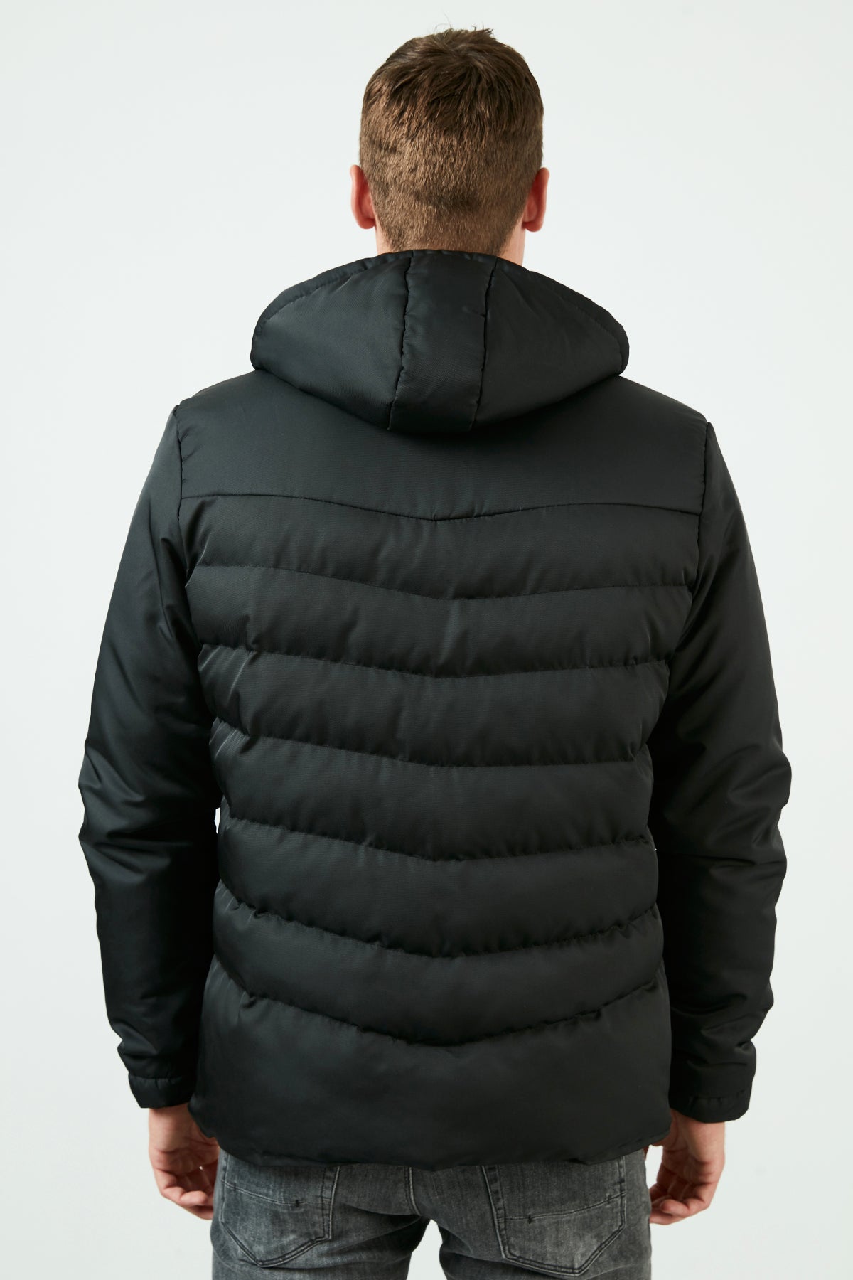 Buratti Slim Fit Kapüşonlu Cepli % 100 Pamuk Erkek Mont 5712070 SİYAH-SİYAH