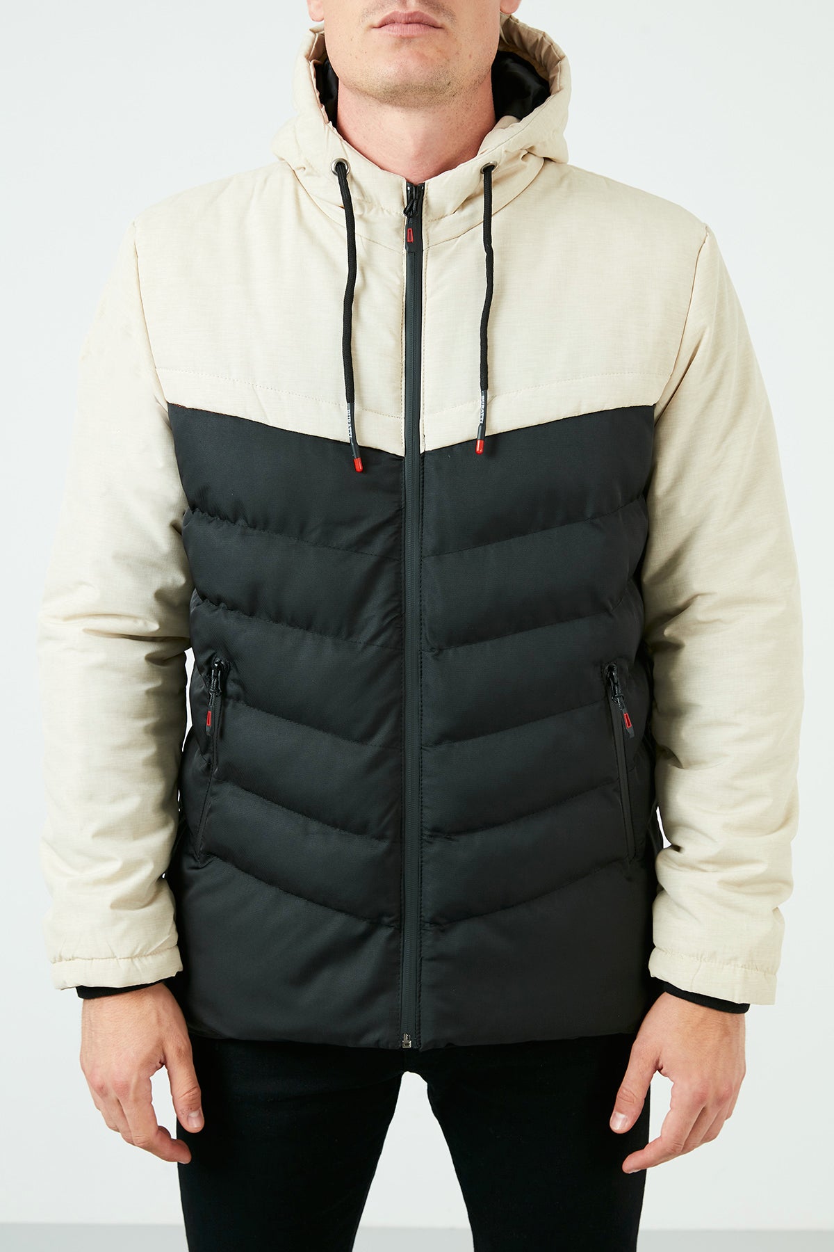 Buratti Slim Fit Kapüşonlu Cepli % 100 Pamuk Erkek Mont 5712070 TAŞ