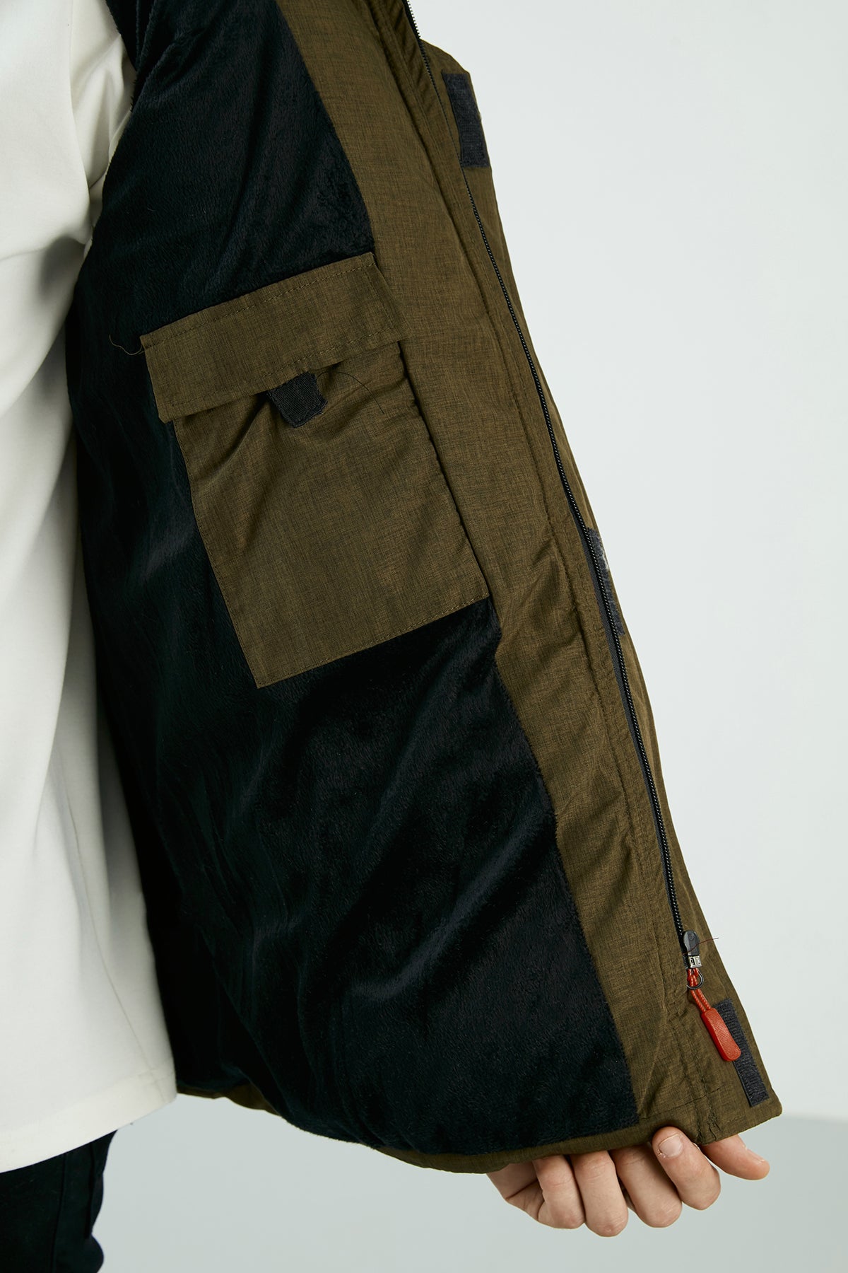 Buratti Peluş Astarlı Çıkarılabilir Kapüşonlu % 100 Pamuk Slim Fit Erkek Mont 571741 HAKİ