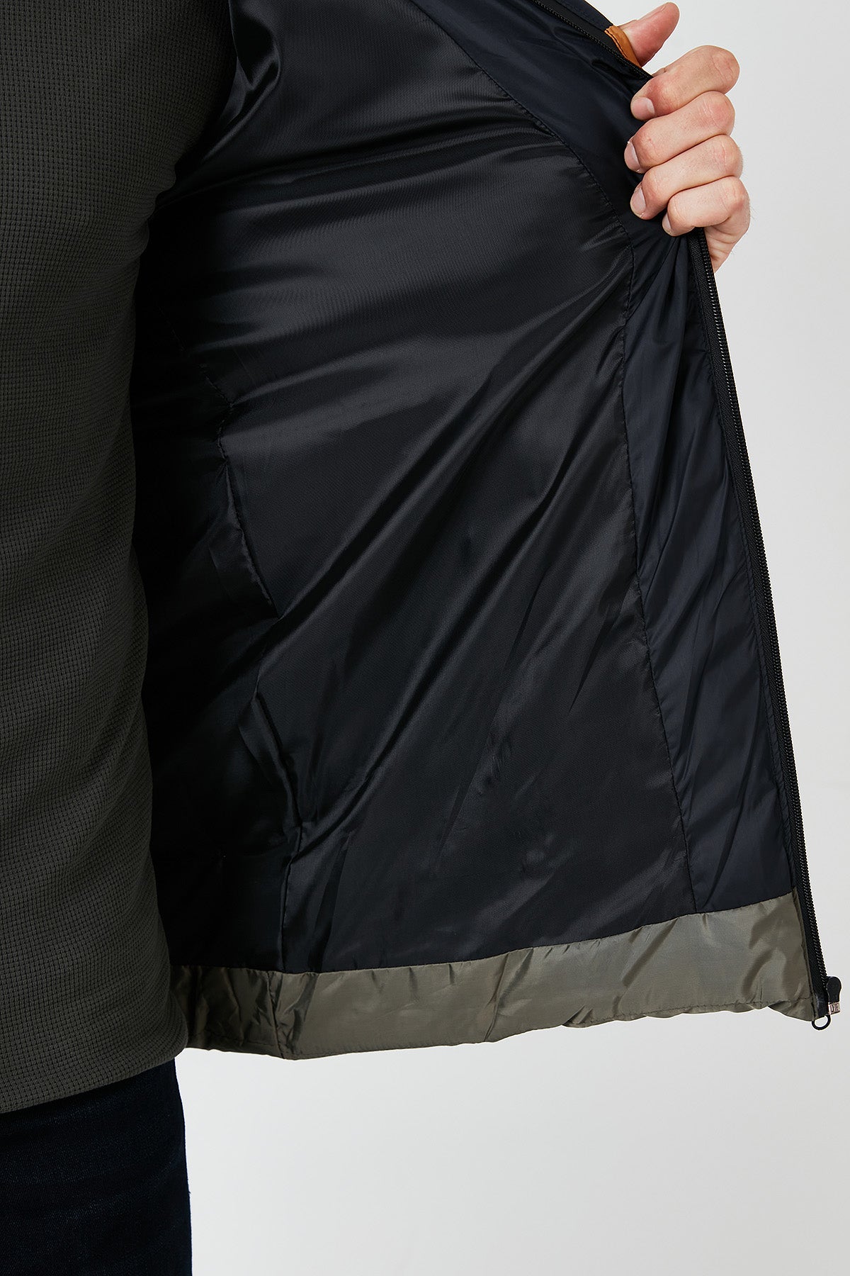 Buratti Slim Fit Çıkarılabilir Kapüşonlu Şişme Erkek Mont 5761090 Lacivert-Taba-Haki