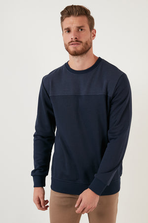 Buratti Pamuklu Bisiklet Yaka Slim Fit Erkek Sweat 5905033 İNDİGO